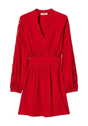 TWINSET embroidered V-neck mini dress