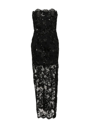 alice + olivia sequin embellishment dress - Black