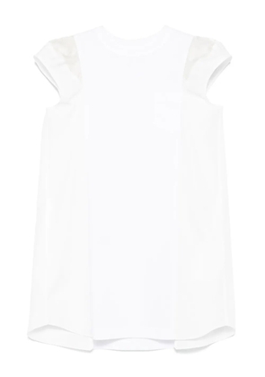 sacai layer-detail mini dress - White
