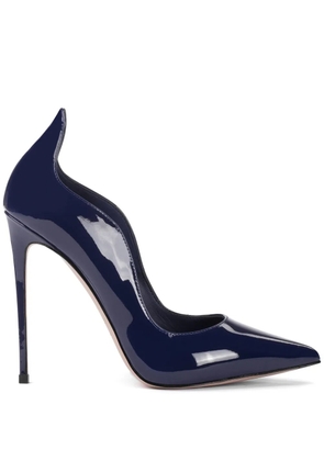Le Silla Ivy 120mm patent-leather pumps - Blue