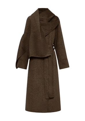 Nicholas Candice shawl-detail belted coat - Green