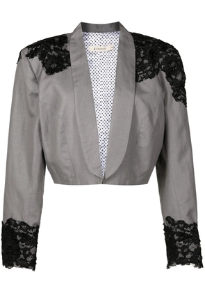 Lethicia Bronstein Hepburn lace-detail linen blazer - Grey