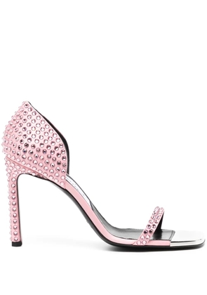 Sergio Rossi 100mm studded leather sandals - Pink