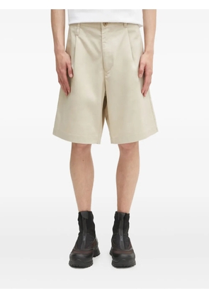 Human Made pleat-detail cotton shorts - Neutrals
