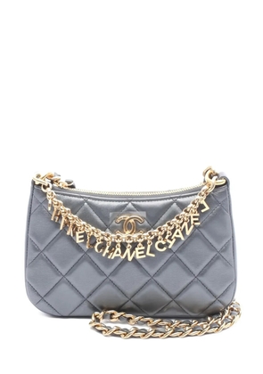 CHANEL Pre-Owned 2021 Coco Mark diamond quilting shoulder bag - Grey