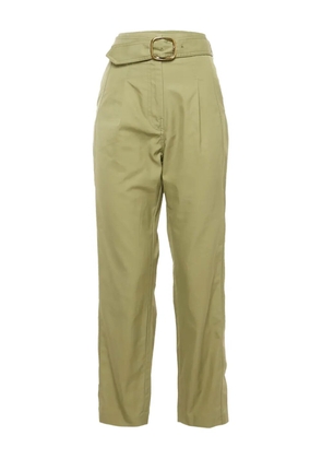 SANDRO belt-detail trousers - Green
