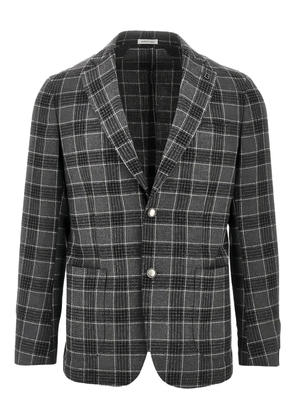 BRERAS MILANO checked single-breasted blazer - Grey