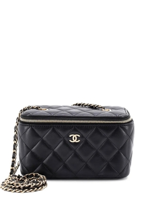 CHANEL Pre-Owned Classic Vanity Case with Chain Quilted Lambskin Small clutch bag - Black