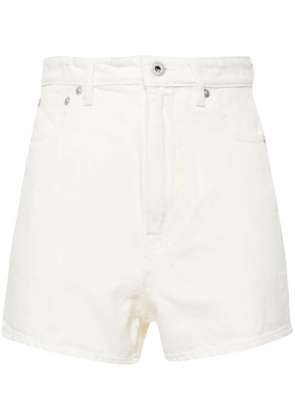 Kenzo high-rise cotton shorts - White