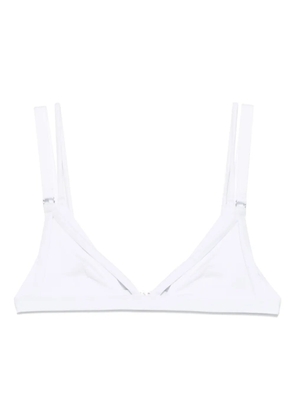 Maison Close Fatale triangle bikini top - White