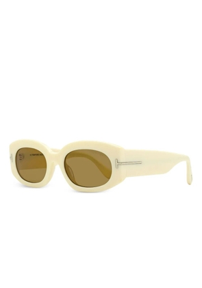TOM FORD Eyewear Cielle oval-frame sunglasses - Neutrals