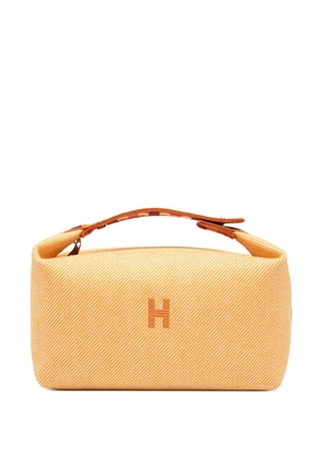 Hermès Pre-Owned 2010-2025 Large Wool Bride A Brac Au Carre Case vanity bag - Orange
