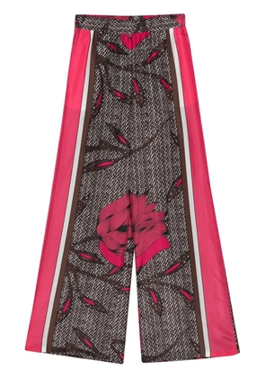 P.A.R.O.S.H. floral-print silk trousers - Pink