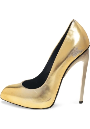 Giuseppe Zanotti Vintage 125mm metallic pointed-toe pumps - Gold