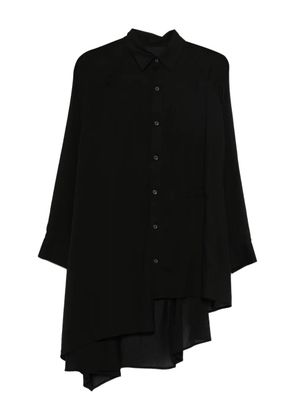 Yohji Yamamoto raglan long sleeve blouse - Black