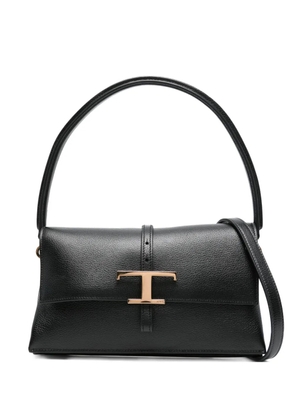 Tod's T-buckle leather shoulder bag - Black