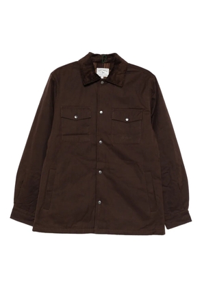 MC2 Saint Barth corduroy-collar chest-pocket shirt jacket - Brown