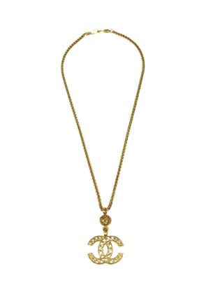 CHANEL Pre-Owned 1995 CC-pendant necklace - Gold