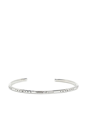 OBSIDIAN engraved bracelet - Silver