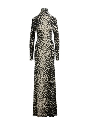 Brandon Maxwell Camille leopard-print dress - Black