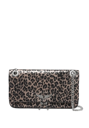 Zadig&Voltaire Rock Nano animal print chain shoulder bag - Neutrals