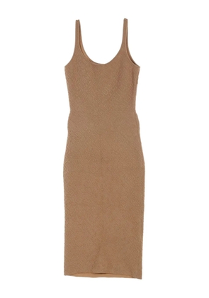 Fendi Pre-Owned x Skims 2010s logo-jacquard midi dress - Neutrals