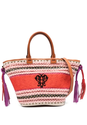 PUCCI embroidered logo striped tote bag