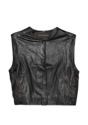 Giorgio Brato zip sleeveless jacket - Black