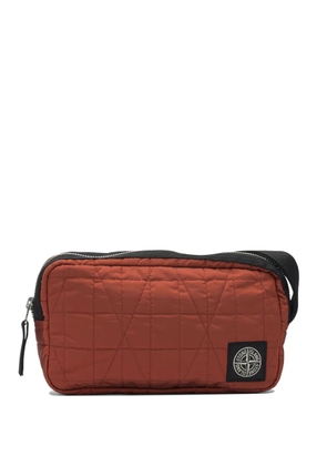 Stone Island quilted zip clutch bag - Red
