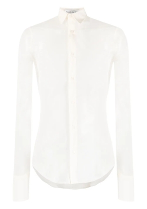 Ludovic de Saint Sernin sheer slim-cut shirt - Neutrals