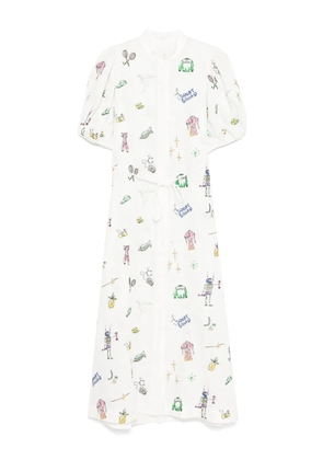 ALEMAIS Salve Terrah midi dress - White