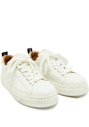 Chloé Pre-Owned scalloped platform sneakers - White