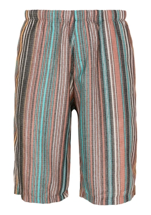 Amir Slama striped jacquard shorts - Brown
