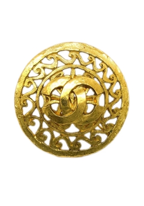CHANEL Pre-Owned 1995 CC Medallion brooch - Gold