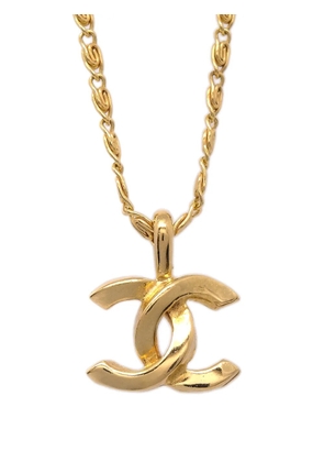 CHANEL Pre-Owned 1982 CC logo chain necklace - Gold