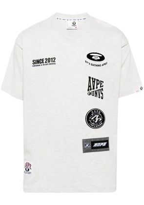 AAPE BY *A BATHING APE® Moonface logo printed short sleeve tee - Grey