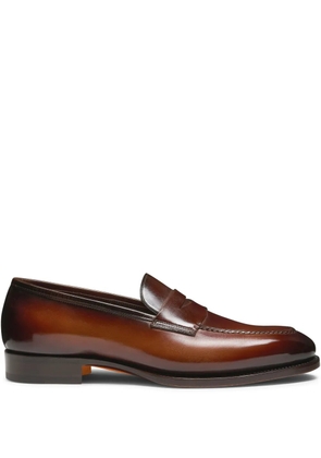 Santoni leather loafers - Brown