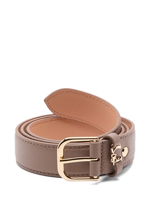 Coccinelle Metal Loop leather buckle belt - Brown