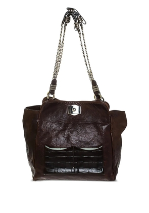 Chloé Pre-Owned chain-strap leather tote bag - Brown