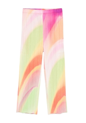Pleats Please Issey Miyake pleated straight-leg trousers - Pink