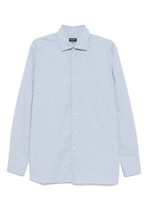 Zegna long-sleeve cotton shirt - Blue