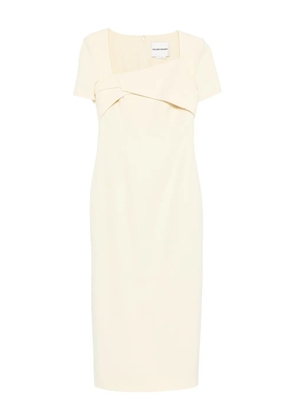 Roland Mouret square-neck twisted maxi dress - Yellow