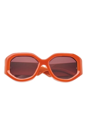 Emmanuelle Khanh geometric-frame sunglasses - Orange