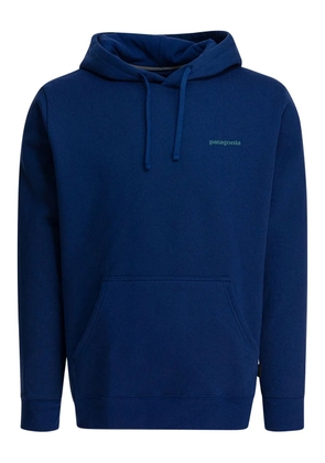 Patagonia drawstring graphic hoodie - Blue