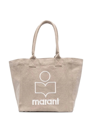 ISABEL MARANT Yenky logo-embroidered tote bag - Neutrals