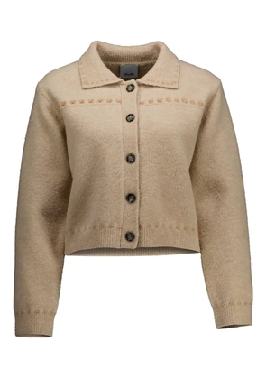 Allude contrast-stitching cardigan - Neutrals