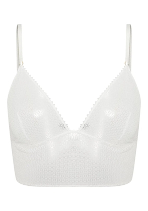 Kiki de Montparnasse triangle-cup crochet bra - White