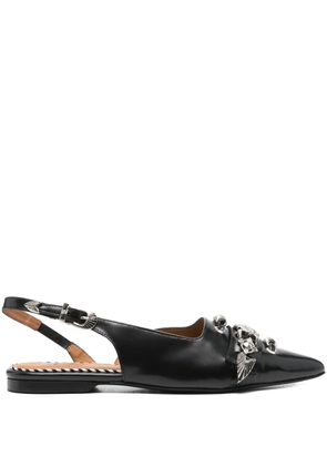 Toga Pulla buckle-embellished slingback mules - Black
