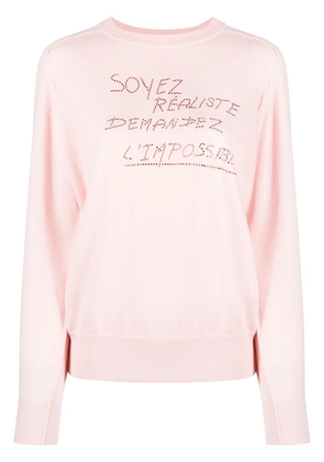 Sonia Rykiel rhinestone-embellished jumper - Pink