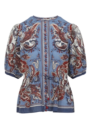 FARM Rio paisley scarf blouse - Blue